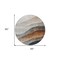 Homeroots 8' Khaki Black And Terra Cotta Round Abstract Washable Indoor Outdoor Area Rug 605827 - alternate 8