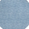 Homeroots 8' Denim Blue Black And Ivory Round Geometric Washable Indoor Outdoor Area Rug 596724 - alternate 4