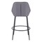 Homeroots Set of Two 30" Gray And Black Fabric And Steel Bar Height Bar Chairs 555716 - alternate 7