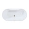 Kingston Brass 51" Acrylic Oval Double Ended Freestanding Tub with Drain, Glossy White/Antique Brass VTDE512823C423 - alternate 1