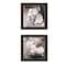 Homeroots Set Of Two Noir Roses Black Framed Print Wall Art, 2PK 407921 - alternate 1