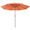 Pure Garden 9 ft Round Patio Umbrella with Easy Crank and Vented Canopy, Orange Shade 50-LG1052 - alternate 1