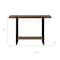 Homeroots 47" Brown and Black Wood and Metal Distressed Sled Console Table With Shelf 489744 - alternate 8