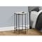 Monarch Specialties Accent Table, Round, Nightstand, Washed Oak Laminate, Black Metal, Contemporary I 3757 - alternate 1
