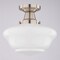 Vaxcel Eastgate 12-in Satin Nickel Schoolhouse Semi-Flush Ceiling Light with Frosted Opal Glass C0352 - alternate 6