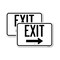 Signmission Exit Sign, Heavy Gauge Aluminum, 24 in W, 18 in H A-1824-2PACK-24045 - alternate 1