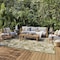 Homeroots 12' X 15' Ivory Green And Yellow Floral Indoor Outdoor Area Rug 548129 - alternate 3