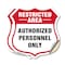 Signmission Restricted Area Shield Sign Authorized P, 12 inch X 12 inch, Vinyl Decal, 2PK SHI-D-2PACK-12-456 - alternate 1