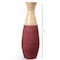 Uniquewise Set of 2 31.5 inch Tall Handcrafted Bamboo Floor Vase, Burgundy and Natural Finish QI003353R.L.2 - alternate 5