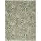 Homeroots 5' X 7' Ivory And Green Palm Leaf Indoor Outdoor Area Rug 552509 - alternate 1