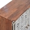 Homeroots 32in Brown Black and White Solid Wood And Inlaid Bone Textured Accent Cabinet With Two Doors 654263 - alternate 7