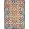 Homeroots 5' X 8' Ivory Blue Orange And Green Trellis Indoor Outdoor Area Rug 546792 - alternate 5