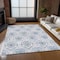 Homeroots 9' X 12' Gray And Denim Blue Medallion Washable Indoor Outdoor Area Rug 587660 - alternate 7