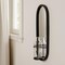 Homeroots 19" Black And Clear Glass Bottle Metal And Mirrored Glass Oval Wall Vase 608652 - alternate 5