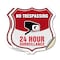 Signmission No Trespassing Shield Sign 24 Hour Surve, 6 inch X 6 inch, Vinyl Decal, 2PK SHI-D-2PACK-6-419 - alternate 1