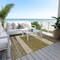 Homeroots 5' X 8' Coffee Ivory And Gray Abstract Washable Indoor Outdoor Area Rug 615255 - alternate 6