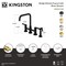 Kingston Brass Bridge Kitchen Faucet with Brass Sprayer, Matte Black KS8280CTLBS - alternate 4