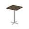 Correll Square Cafe Table, 24 in W, 24 in L, 42 in H, Particleboard Top, Walnut SXB24S-01-98-01 - alternate 1