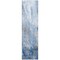 Homeroots 8' Runner Ivory Blue and Gray Abstract Washable Non Skid Indoor Outdoor Runner Rug 559587 - alternate 8