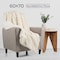 Lavish Home Faux Fur Throw Blanket 60x70 Blanket Soft Throw with Plush Faux Fur Front & Warm Mink Back 66-THROW057-I - alternate 4