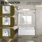 Kingston Brass 60" Acrylic Anti-Skid Alcove Left-Hand Drain Tub with Right Sliding Tub Door, White/Brushed Brass KVTAP6032L21A7 - alternate 7