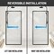 Anzzi Welle 74x34in Framed Fixed Shower Screen Door, Matte Black with 5/16in 8mm Tempered Clear Glass SD-AZ22-01MB - alternate 8