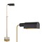 Jonathan Y Iva 56.5" Adjustable Brass Library LED Floor Lamp, Brass Gold/Carrara Marble JYL3029A - alternate 1
