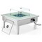 Leisuremod Walbrooke Outdoor Patio Aluminum Square Fire Pit Side Table with Lid and Fire Glass, White WW-27-GL - alternate 6