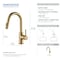 Kibi Circular Single Handle Pull Down Kitchen & Bar Sink Faucet KKF2011BB - alternate 7