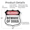Signmission Dog Warning Shield Sign Beware Of Dogs, 18 Inch X 18 Inch, Plastic Sign SHI-P-18-376 - alternate 3