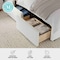 Martha Stewart Kian King Upholstered Platform Bed with Wingback Headboard and 4 Side Storage Drawers XH-8528-K-WH-MS - alternate 8
