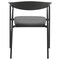 Leisuremod Kora Modern Leather Dining Arm Chair with Iron Legs in Black KCBL-21BL - alternate 4