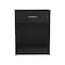 Homeroots 22" Black Wood One Drawer Nightstand 479974 - alternate 1