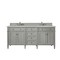 James Martin Vanities Brittany 72" Double Vanity, Urban Gray, w/ 3 CM Siberian Silestone Top 650-V72-UGR-3SFR - alternate 1