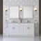 James Martin Vanities Bellshire 72" Double Vanity, Bright White w/ 3 CM Carrara Marble Top 660-V72-BW-3CAR - alternate 6