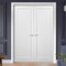 Sartodoors Double French Interior Door, 84" x 96", White QUADRO4111DD-WS-8496 - alternate 4