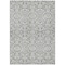 Homeroots 3' X 5' Gray And Ivory Damask Washable Indoor Outdoor Area Rug 595151 - alternate 5
