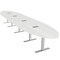 Skutchi Designs 20ft Oval Conference Table With Power | Harmony Series | 18 Person Meeting Room Table HAR-OVL-48X240-T-WA7976-ESIL - alternate 1