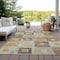 Homeroots 5' X 8' Linen Blue And Copper Geometric Washable Indoor Outdoor Area Rug 605044 - alternate 8