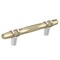 Amerock London 3-3/4 in 96 mm Center-to-Center Golden Champagne/Polished Chrome Cabinet Pull BP36648BBZ26 - alternate 1