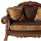 Homeroots 67in Brown And Redwood Faux Leather Loveseat and Toss Pillows 515739 - alternate 3