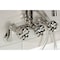 Kingston Brass 7-Inch Adjustable Wall Mount Clawfoot Tub Faucet, Polished Nickel AE8156RX - alternate 4