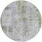 Homeroots 8' Olive Green And Gray Round Abstract Washable Indoor Outdoor Area Rug 587880 - alternate 5