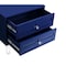 Homeroots 24" Navy Blue And Clear Wood And Acrylic End Table With Two Drawers 544102 - alternate 6