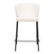 Homeroots Set of Two 26" Cream And Black Faux Leather And Steel Counter Height Bar Chairs 555760 - alternate 6