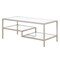 Homeroots 45" Silver Glass And Steel Coffee Table With Two Shelves 523330 - alternate 7