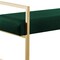Homeroots 48" Hunter Green and Gold Upholstered Velvet Bench 530649 - alternate 6