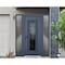 Vdomdoors Steel Door Ballucio 6044 Gray Graphite 2 Side Exterior Windows Stainless Inserts Single Modern Pain BALLUCIO6044EXD-GRE-W14+36+14xH80-RH-I - alternate 4
