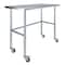 Amgood 24in D x 48in L Stainless Steel Open Base Table, 3in Casters AMG WT-2448-RCB-WHEELS-Z - alternate 1