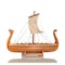 Homeroots 10" Natural Solid Wood Hand Painted Decorative Boat 401869 - alternate 5